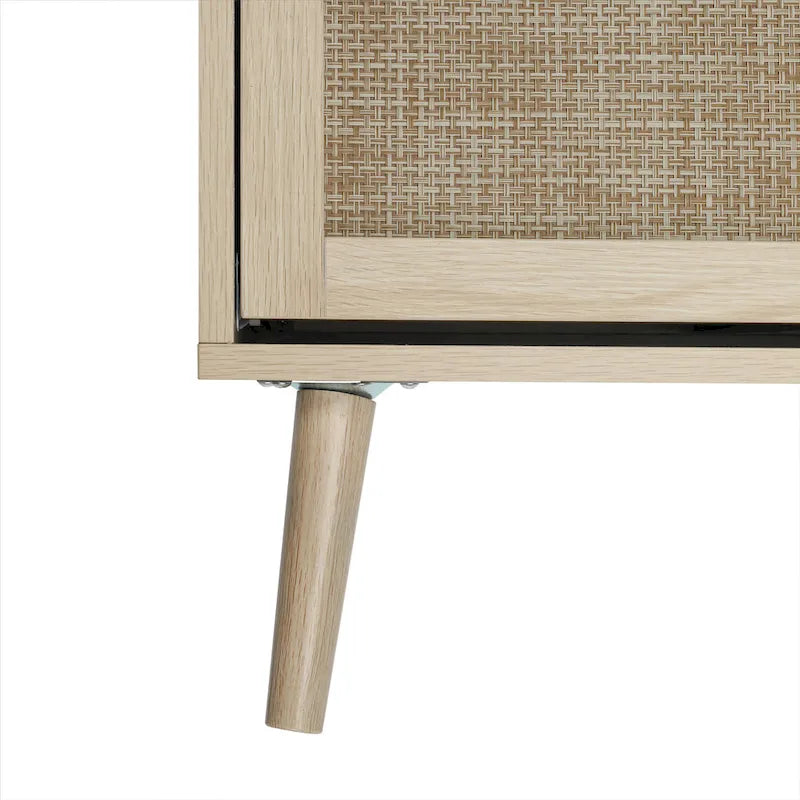 GEITIN 3 Drawers Storage Cabinet with Wood Legs