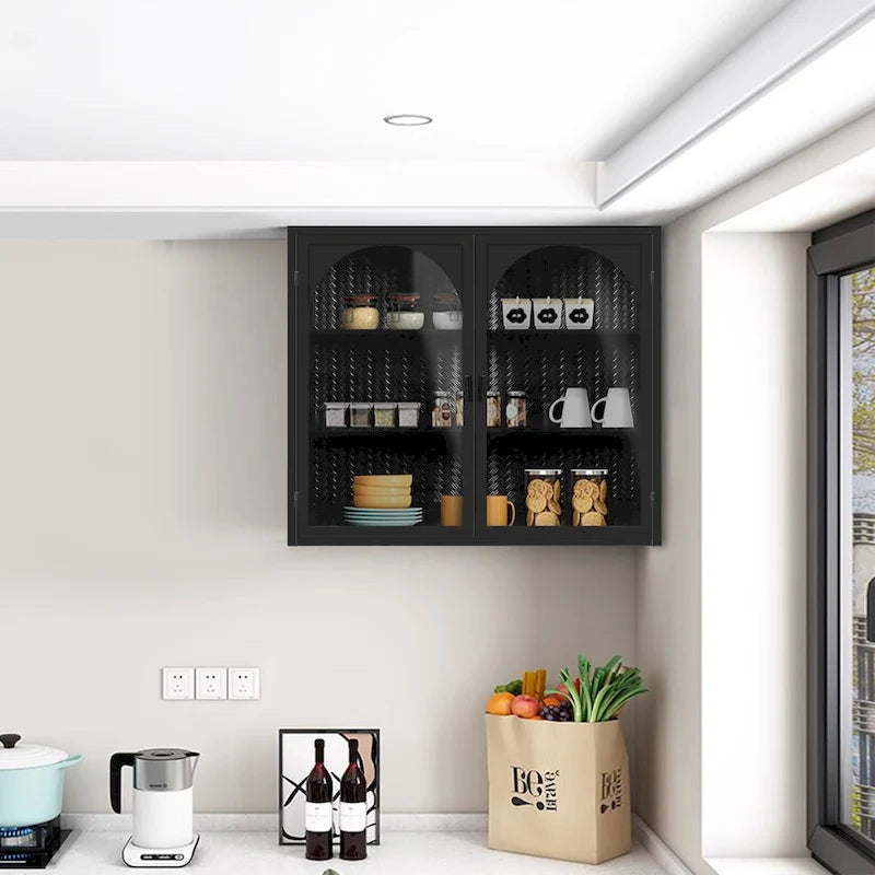 27.56Glass Doors Modern Two-door Wall Cabinet