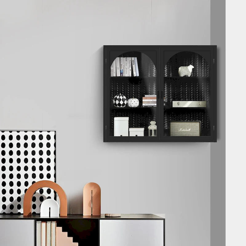 27.56Glass Doors Modern Two-door Wall Cabinet