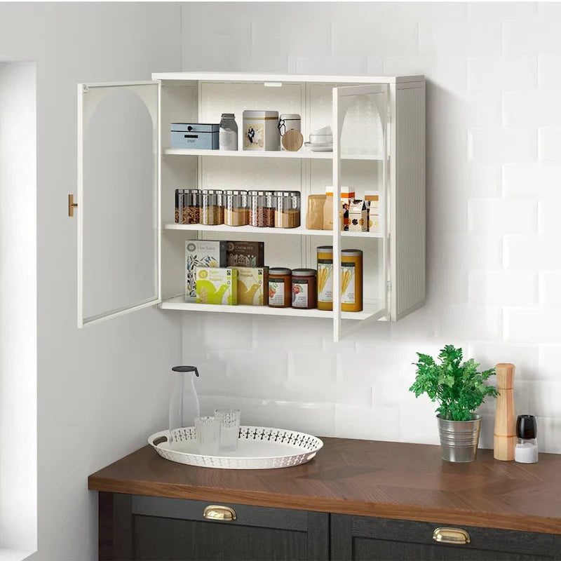 27.56Glass Doors Modern Two-door Wall Cabinet