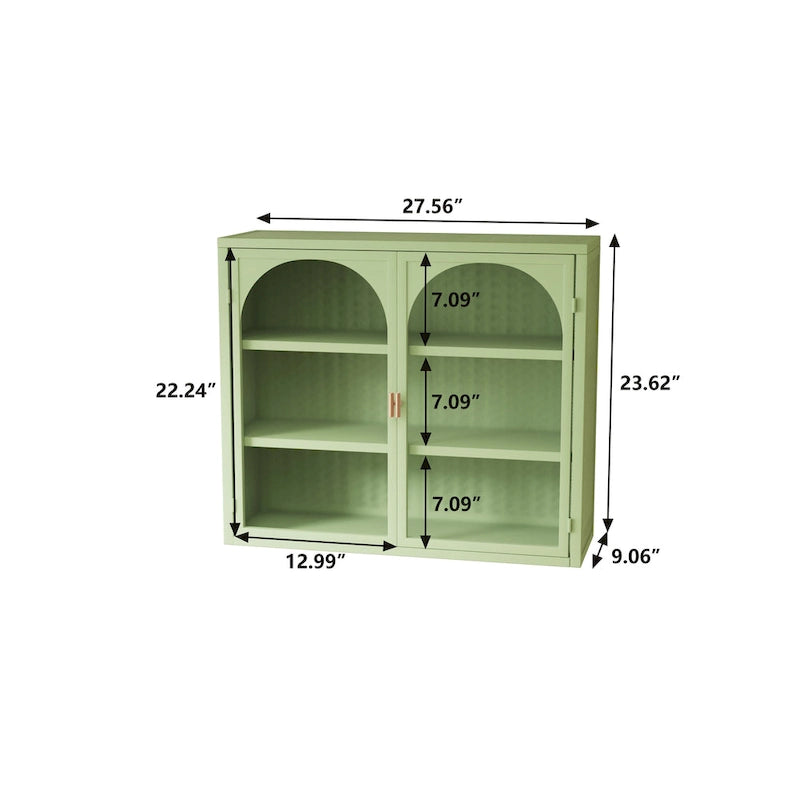 27.56Glass Doors Modern Two-door Wall Cabinet