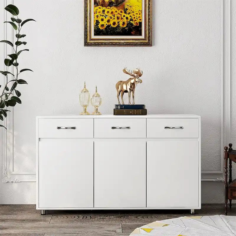 Three Doors White Side Table