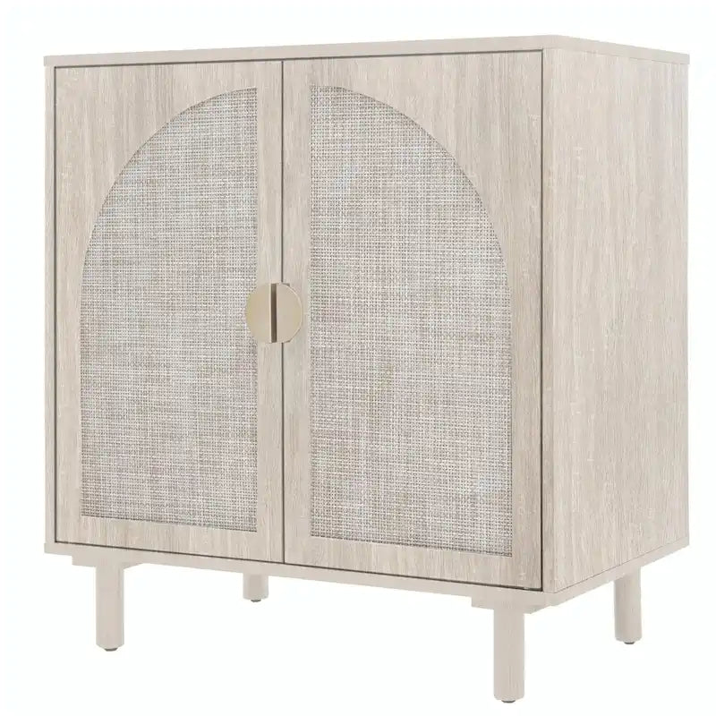Rattan Storage Cabinet with Adjustable Laminates
