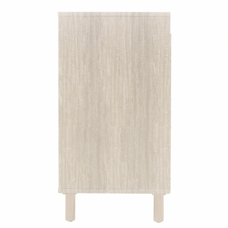 Rattan Storage Cabinet with Adjustable Laminates
