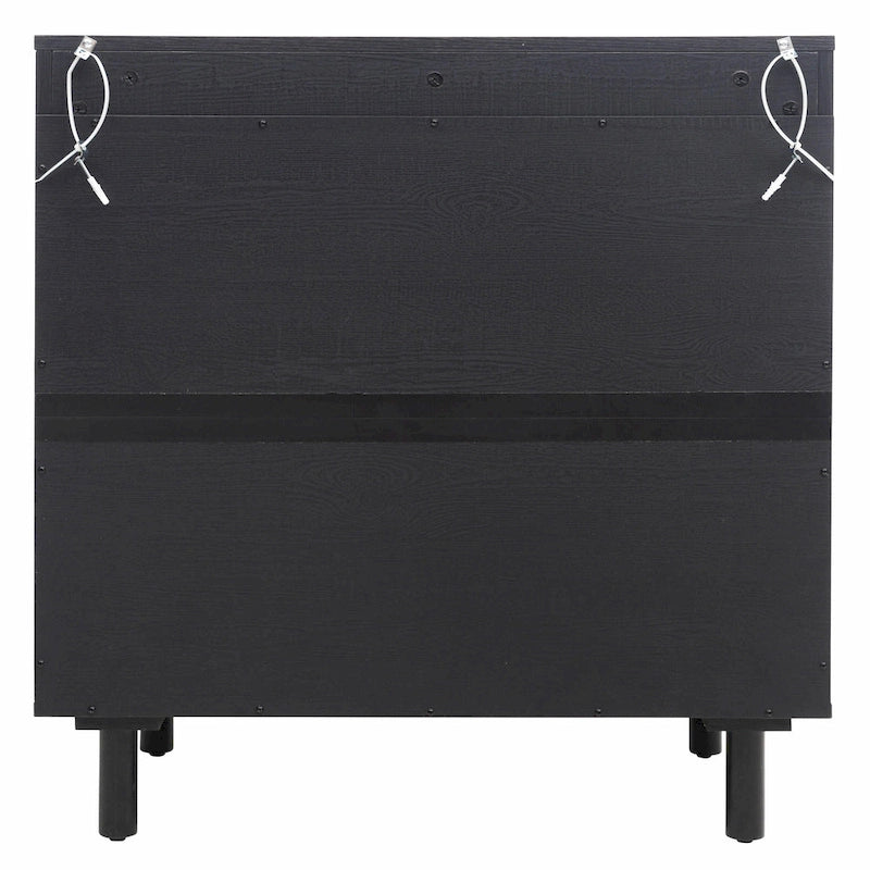 Rattan Storage Cabinet with Adjustable Laminates
