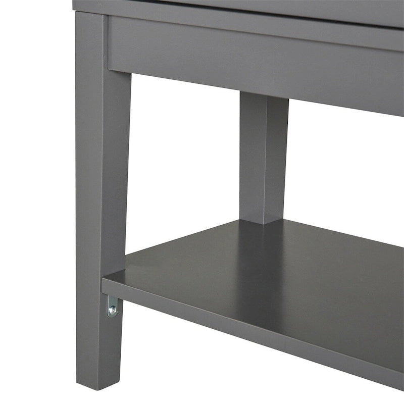Buffet Cabinet with Adjustable Inner Shelving and Glass Doors - N/A