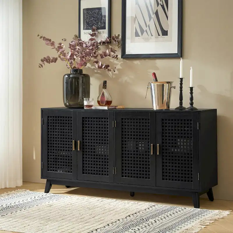 Alexis Contemporary 58Wide Sideboard with Solid Wood Legs by HULALA HOME