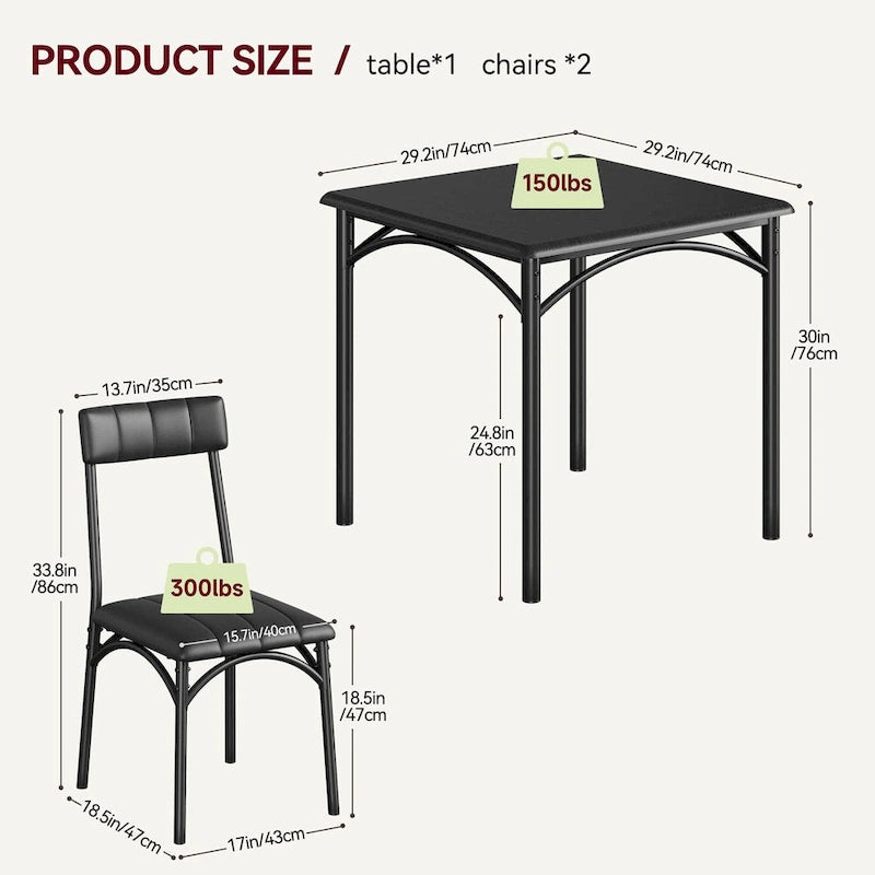 Dining Table Set for 2