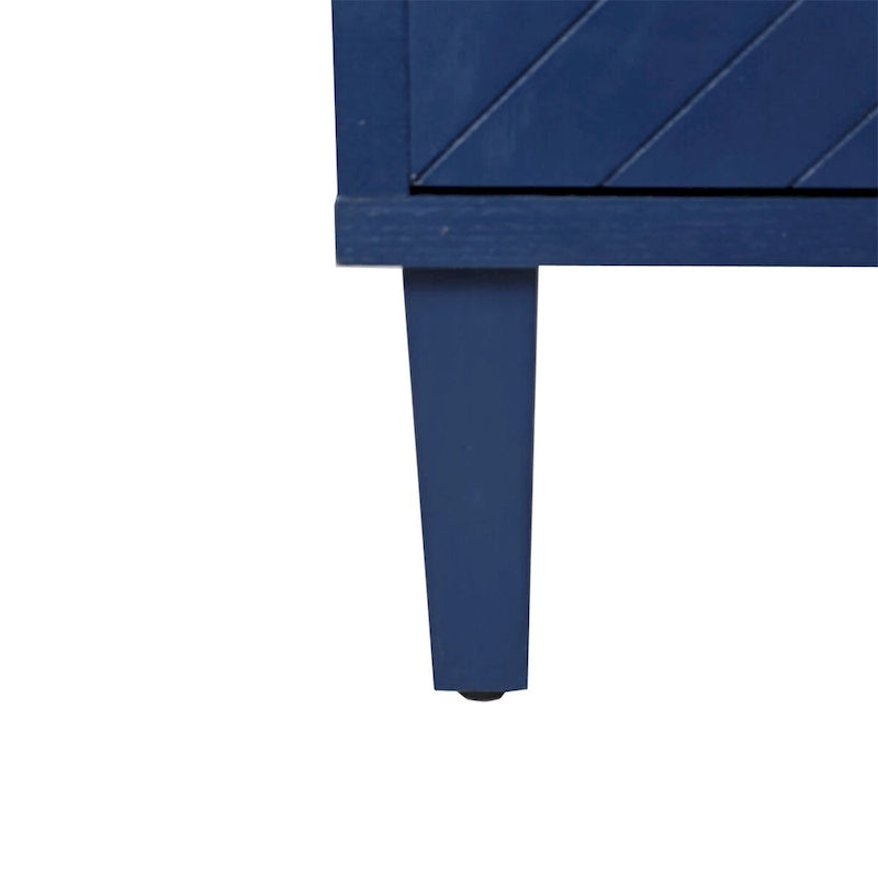 Stylish and Functional 4-Door Storage Cabinet with Pine Legs and MDF