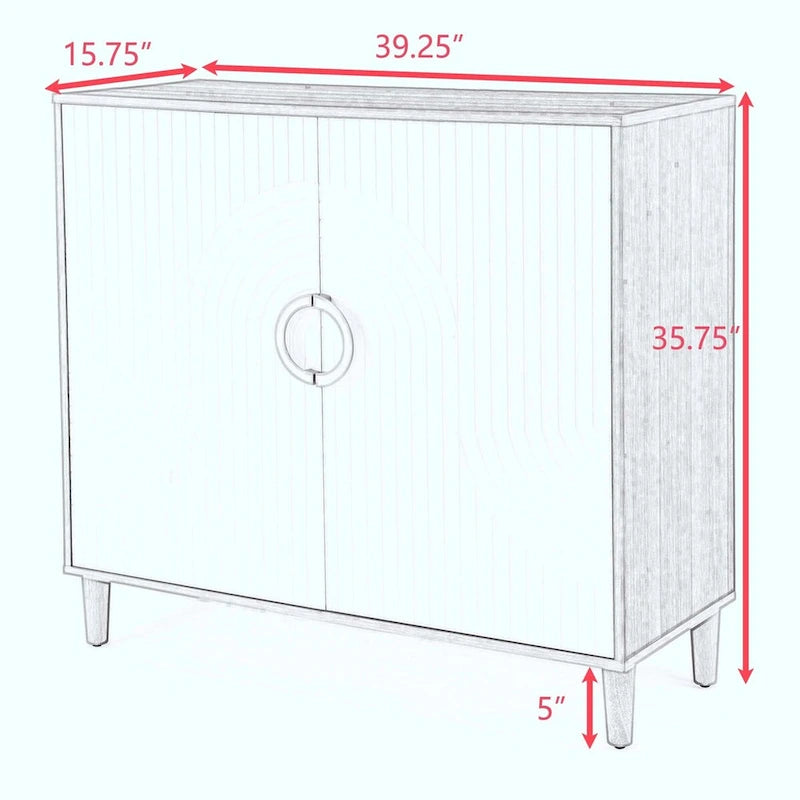 Comfortable Modern Storage Cabinet with Adjustable Shelves
