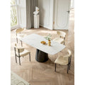 Lesly Modern Rectangle White 65 in. Dining Table for 6 Seats - 65D37.4W29.52H