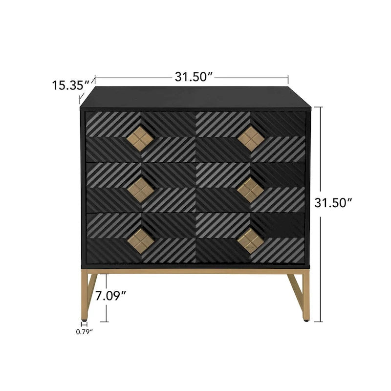 RR 3 Drawer Storage Cabinet