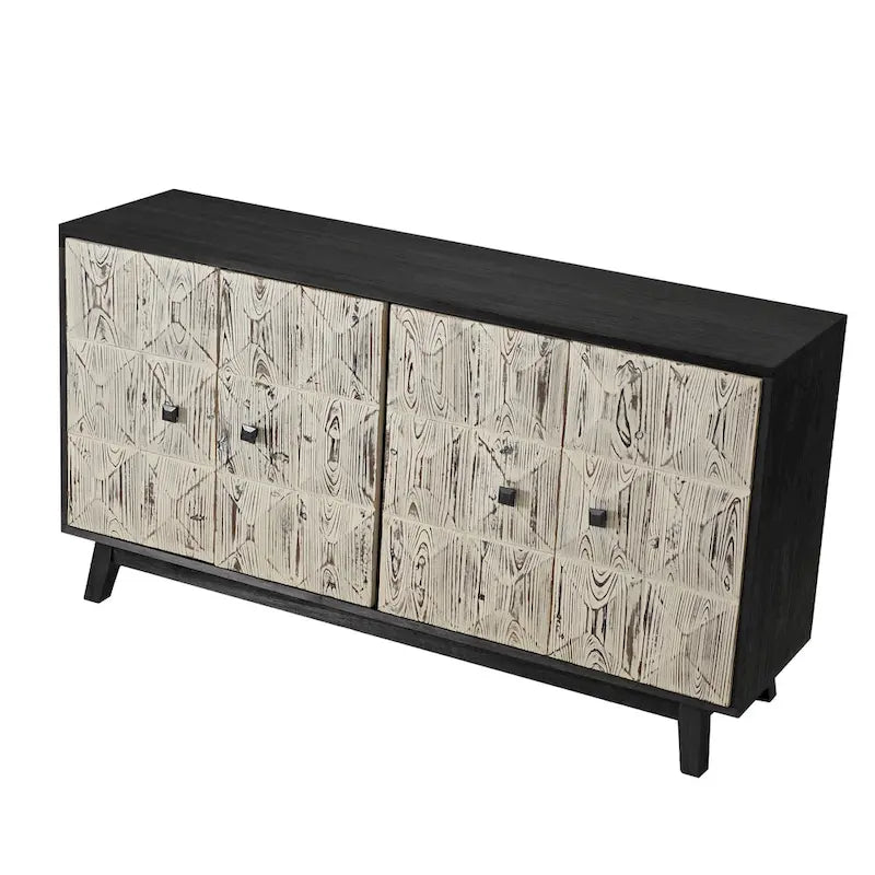 59.84 4 Doors Vintage Sideboard ,Freestanding Sideboard Storage Cabinet