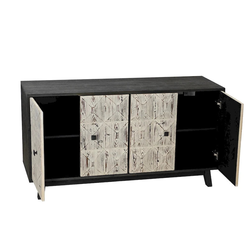 59.84 4 Doors Vintage Sideboard ,Freestanding Sideboard Storage Cabinet