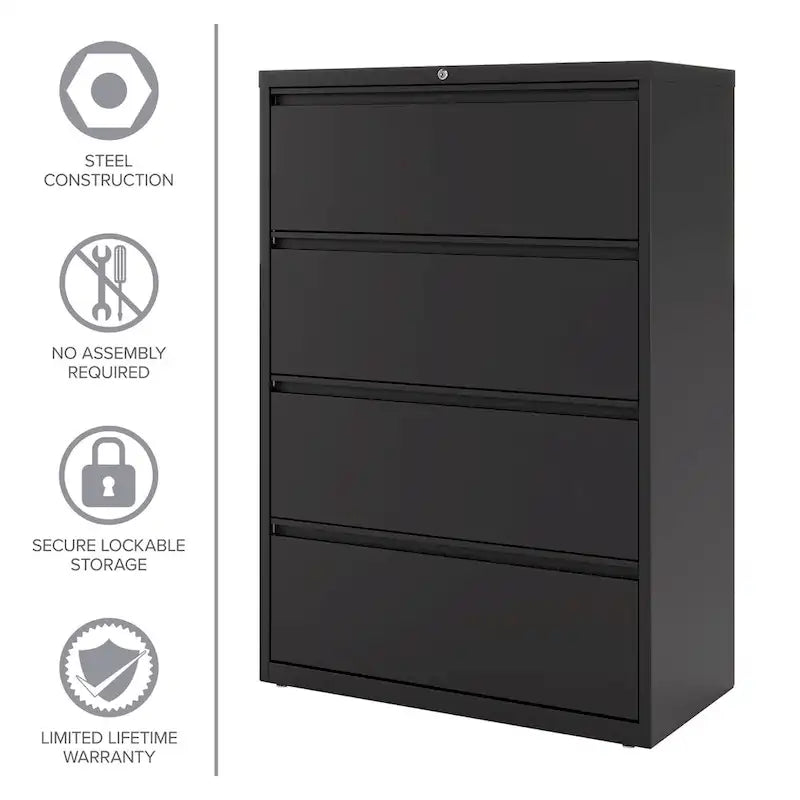 Hirsh 36W 4 Drawer Lateral File Cabinet for Home/Office with Premium Matte Texture Finish