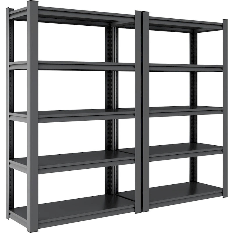 78H 5 Tier Metal Shelves for Storage Garage Shelving 2000LBS Heavy Duty Storage Shelves Adjustable Garage Shelf