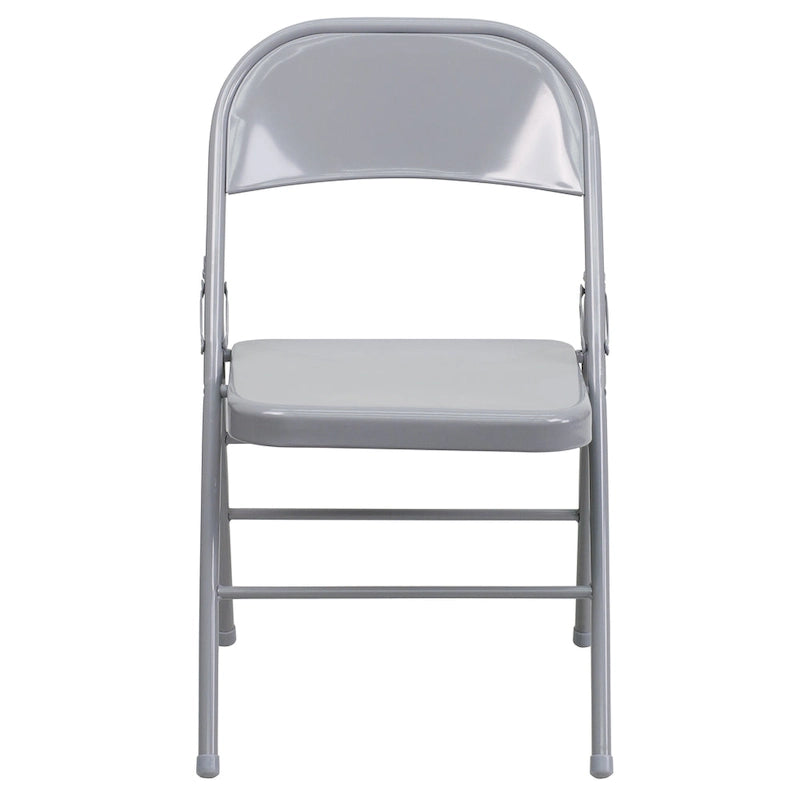 4 Pack Triple Braced & Double Hinged Metal Folding Chair