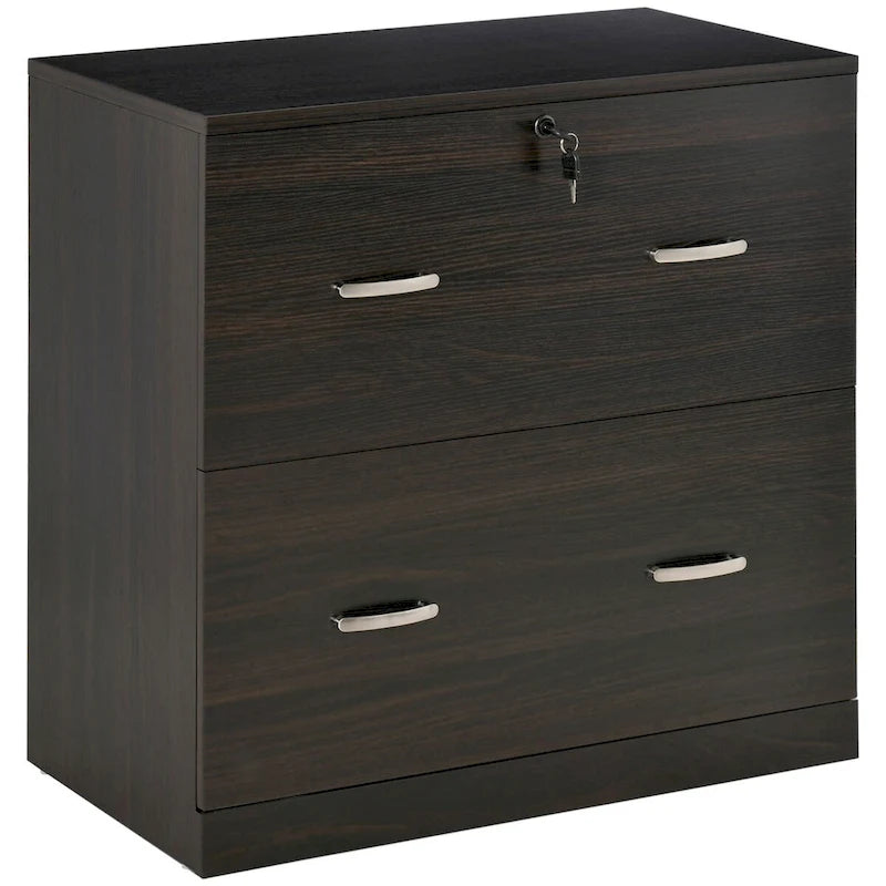 2-Drawer File Cabinet with Lock and Keys, Vertical Storage Filing Cabinet with Hanging Bar for Letter Size, Home Office