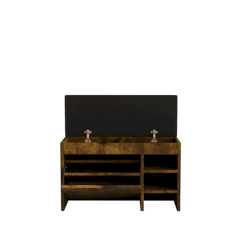 Black brown shoe stool,soft cushion,soft and comfortable,can be placed in the doorway,bedroom and other scenes