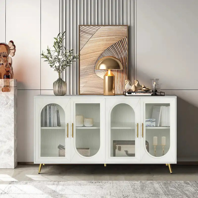 Storage Cabinets with Adjustable Shelves for 65 Inch