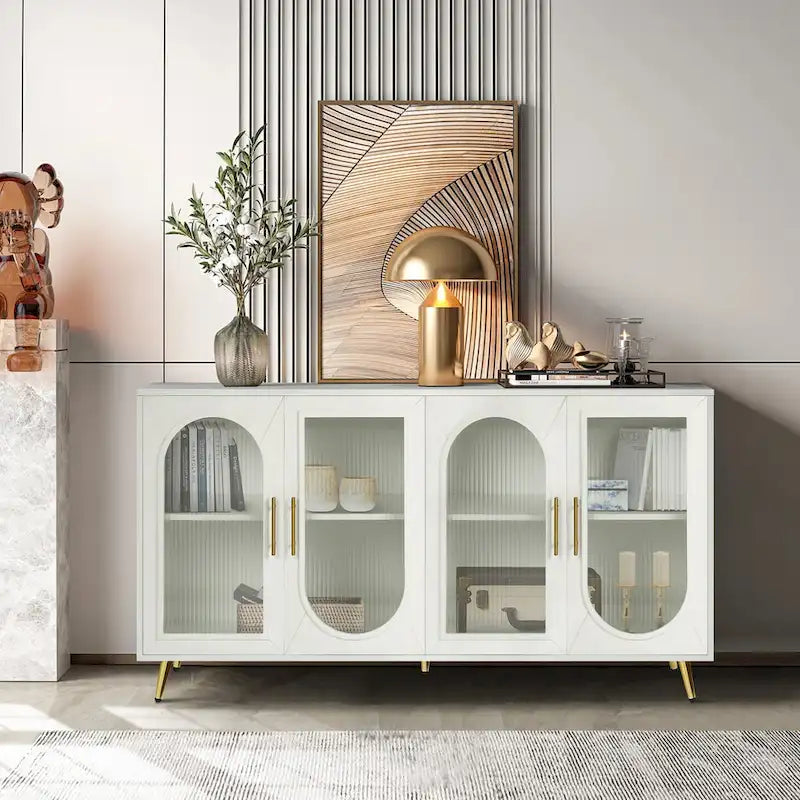 Storage Cabinets with Adjustable Shelves for 65 Inch