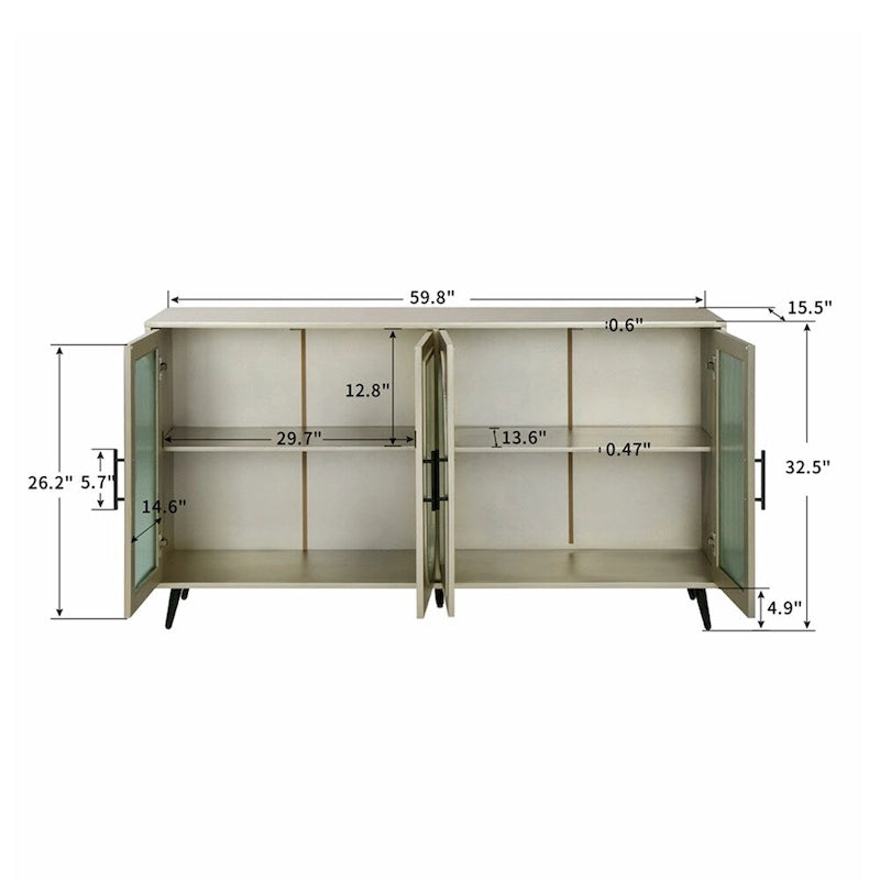 Storage Cabinets with Adjustable Shelves for 65 Inch