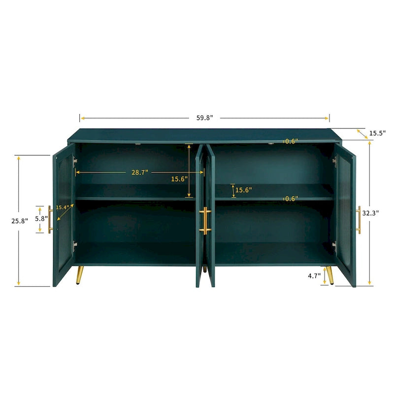 Storage Cabinets with Adjustable Shelves for 65 Inch
