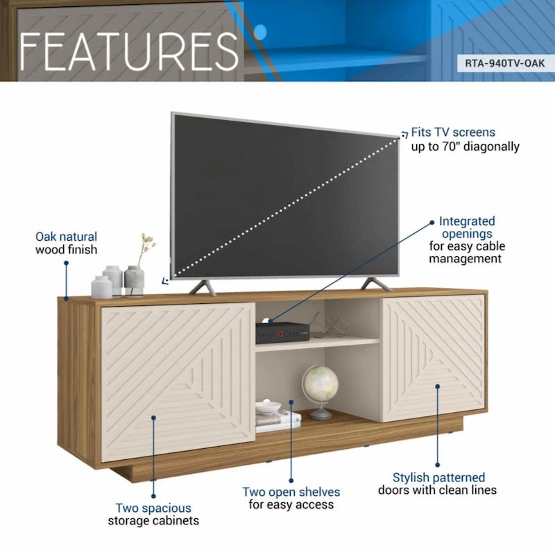 Techni Mobili Modern TV Stand for TVs Up to 70