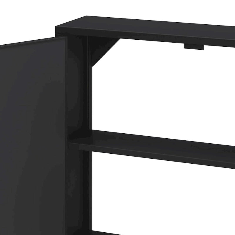 Two Door Wall Cabinet with Mirror