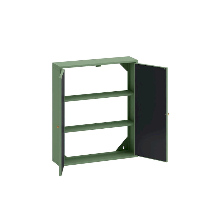 Two Door Wall Cabinet with Mirror