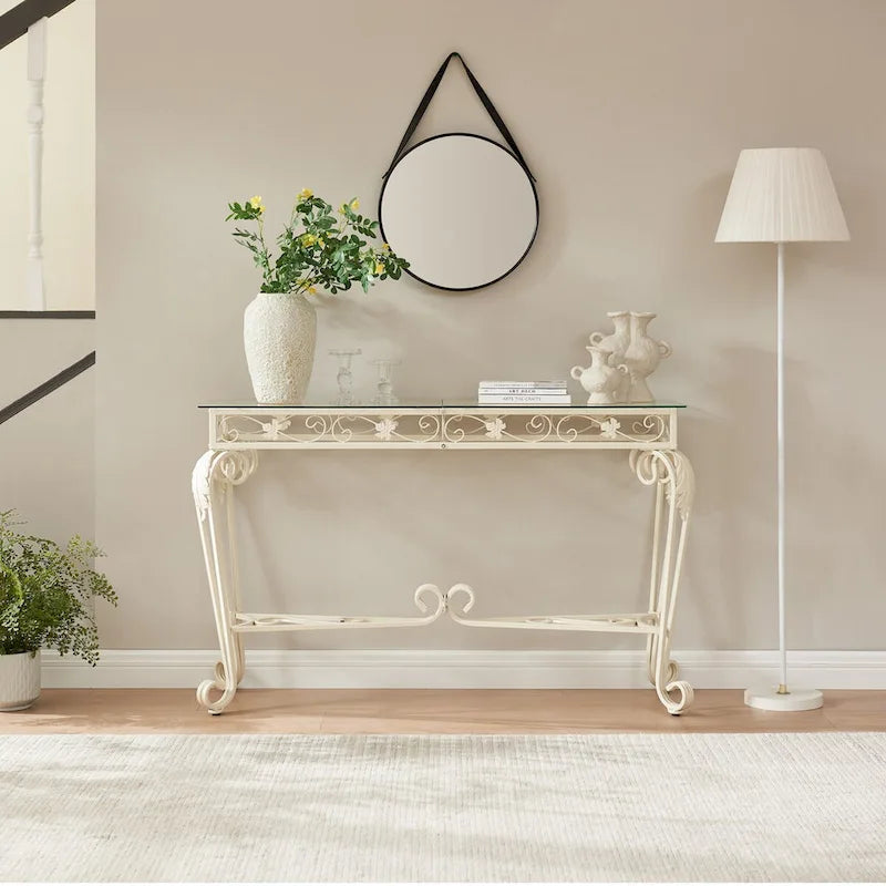 Console Tables for Entryway, Sturdy Hallway Table with Storage