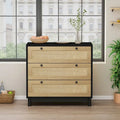 30.313-Drawers Storage Cabinet Rope Woven Drawer,for Bedroom,Living Room,Dining Room,Hallways,Black