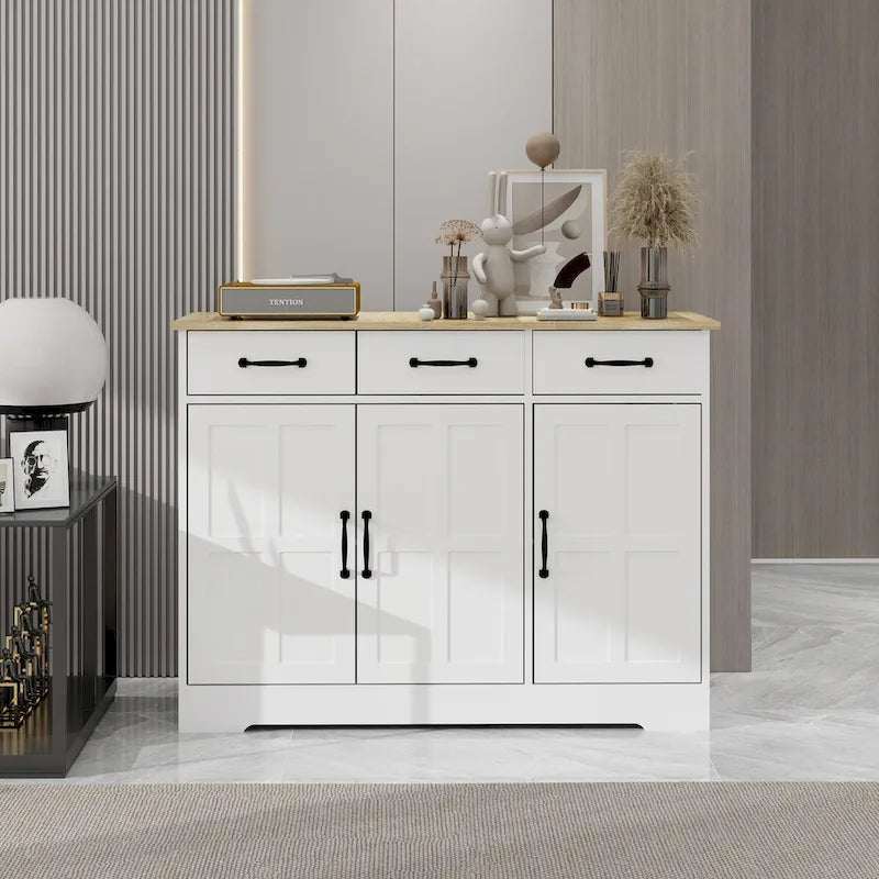 Farmhouse Sideboard with 3 Drawers and 3 Doors