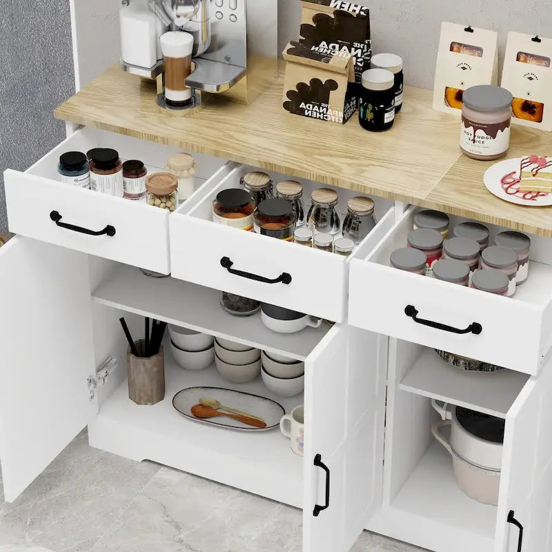 Farmhouse Sideboard with 3 Drawers and 3 Doors
