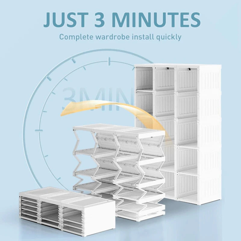 Portable Wardrobe Closets Bedroom ,Storage Organizer, Clothes Dresser, Closet Storage Organizer