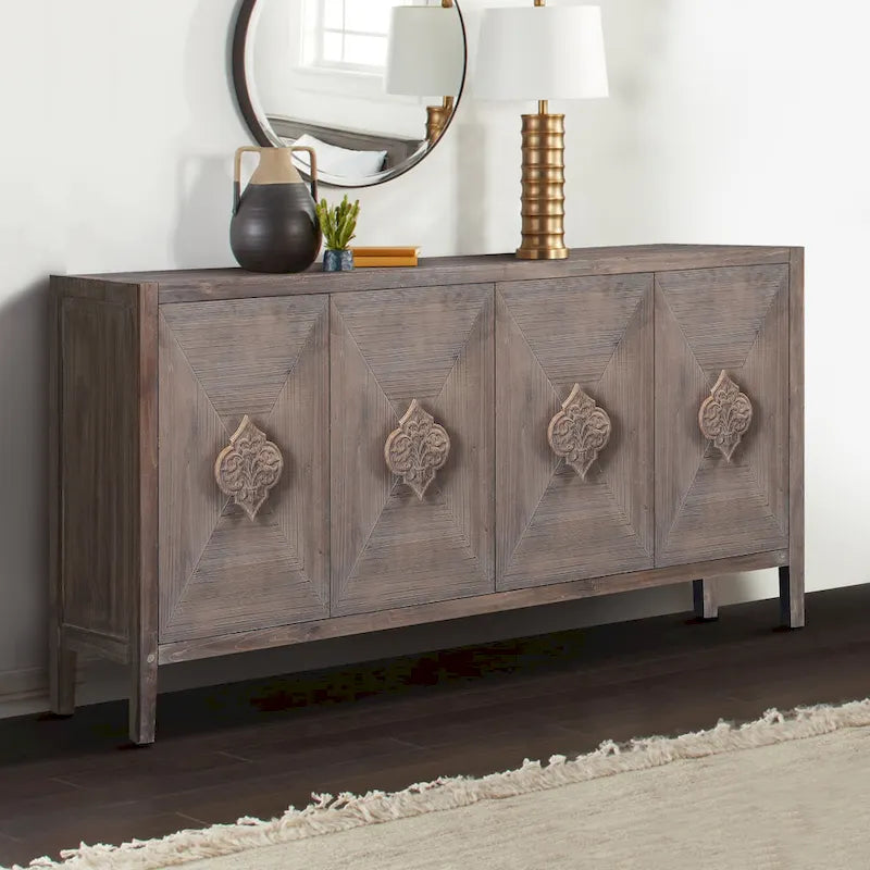 MM Antique Four Door Cabinet