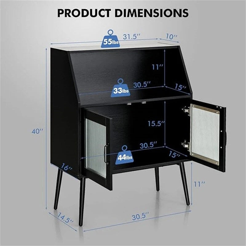 Buffet Storage Cabinet - 16D x 31.5W x 40H