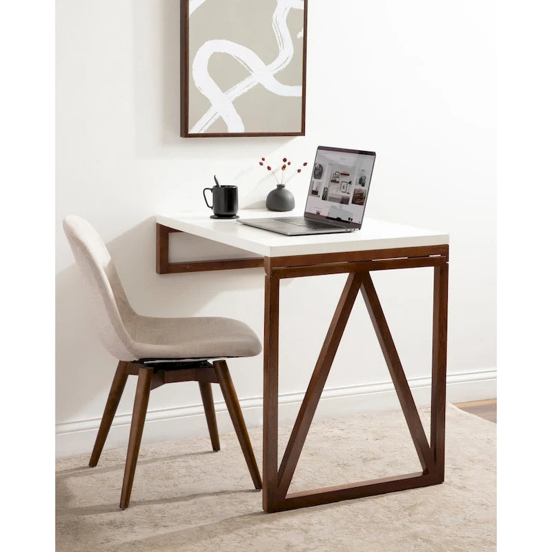 Kate and Laurel Kaya Wood Wall-Mounted Table - 24x33x31