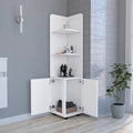 Freestanding cabinet Kairatu, One Drawer, White Finish,High quality and durable