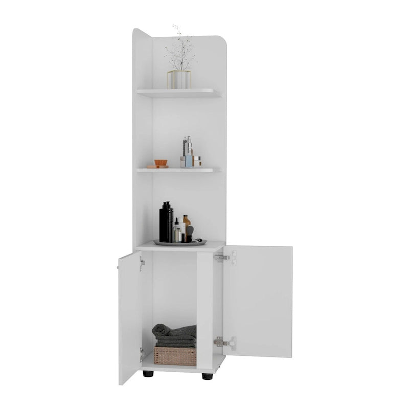 Freestanding cabinet Kairatu, One Drawer, White Finish,High quality and durable