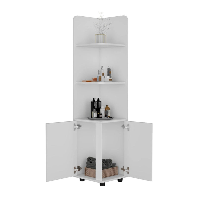 Freestanding cabinet Kairatu, One Drawer, White Finish,High quality and durable