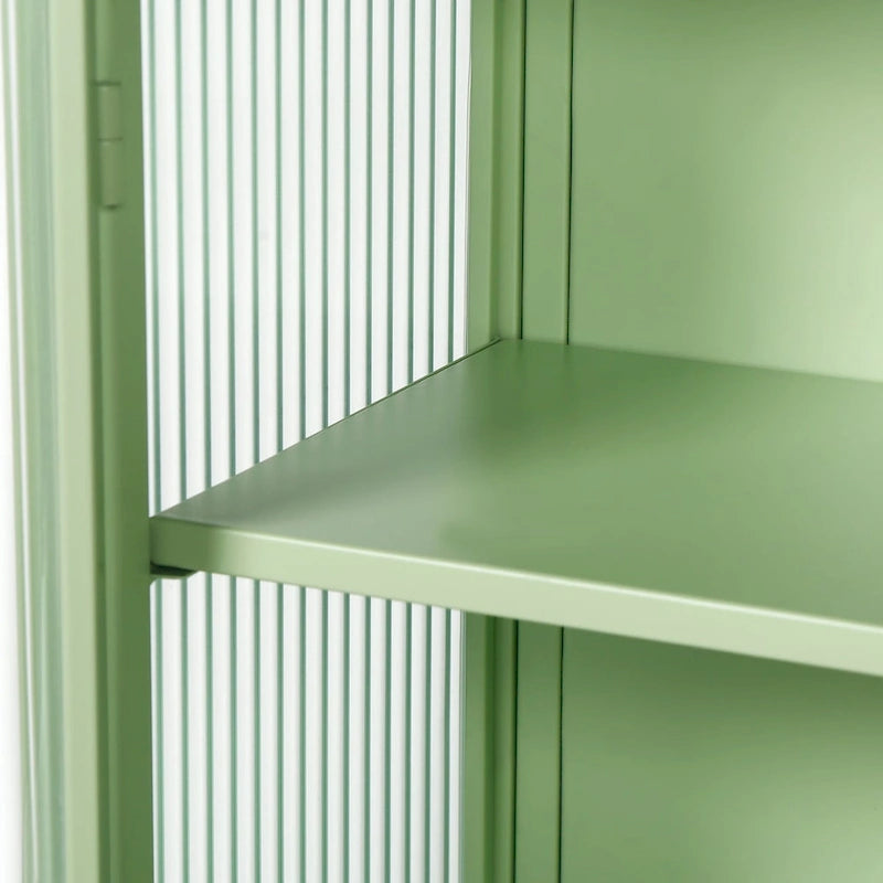 27.56Glass Doors Modern Two-door Wall Cabinet with Featuring Three-tier Storage for Entryway Living Room Bathroom Dining Room