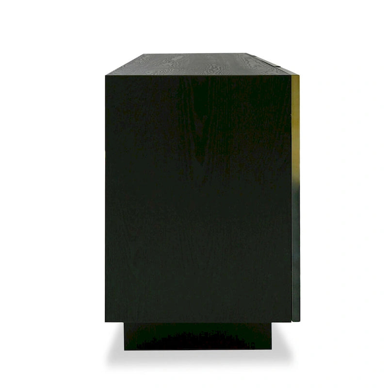 Modrest Elmira Glam Black Ash & Gradient Stainless Steel Buffet
