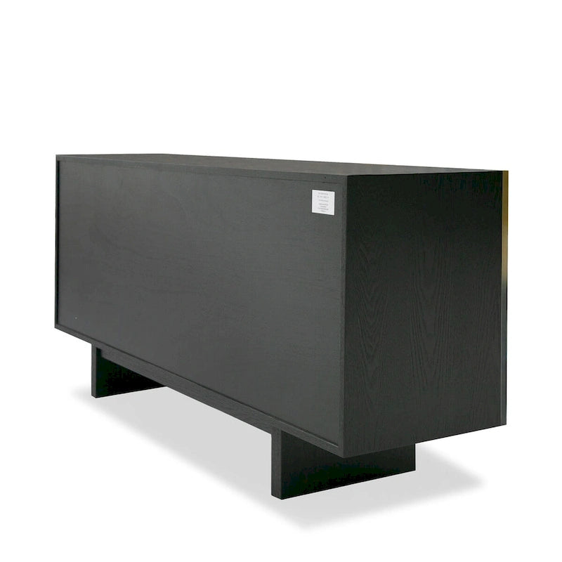 Modrest Elmira Glam Black Ash & Gradient Stainless Steel Buffet