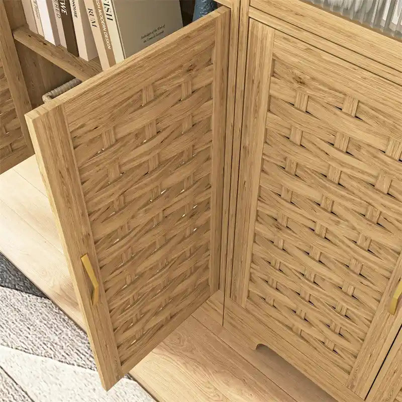 Modern Farmhouse Buffet Sideboard with Drawer and Adjustable Shelf