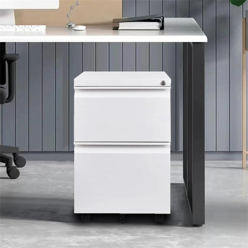 2-Drawer Mobile File Cabinet with Lock - 17D x 24W x 15H