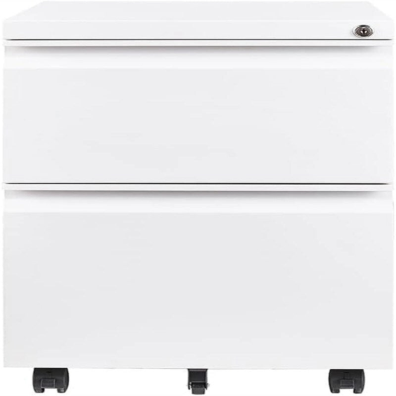 2-Drawer Mobile File Cabinet with Lock - 17D x 24W x 15H