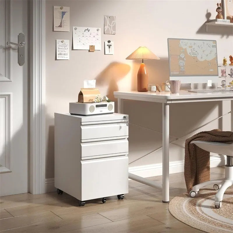 3 Drawer Mobile File Cabinet