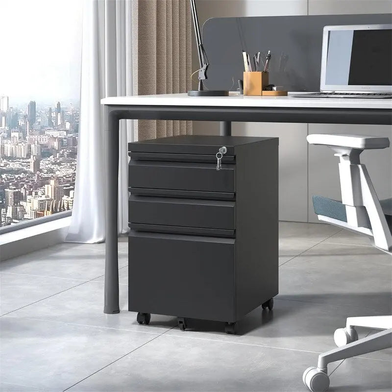 3 Drawer Mobile File Cabinet