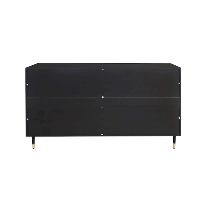 Accent Cabinet Wooden Cabinet with 4 Glass Doors